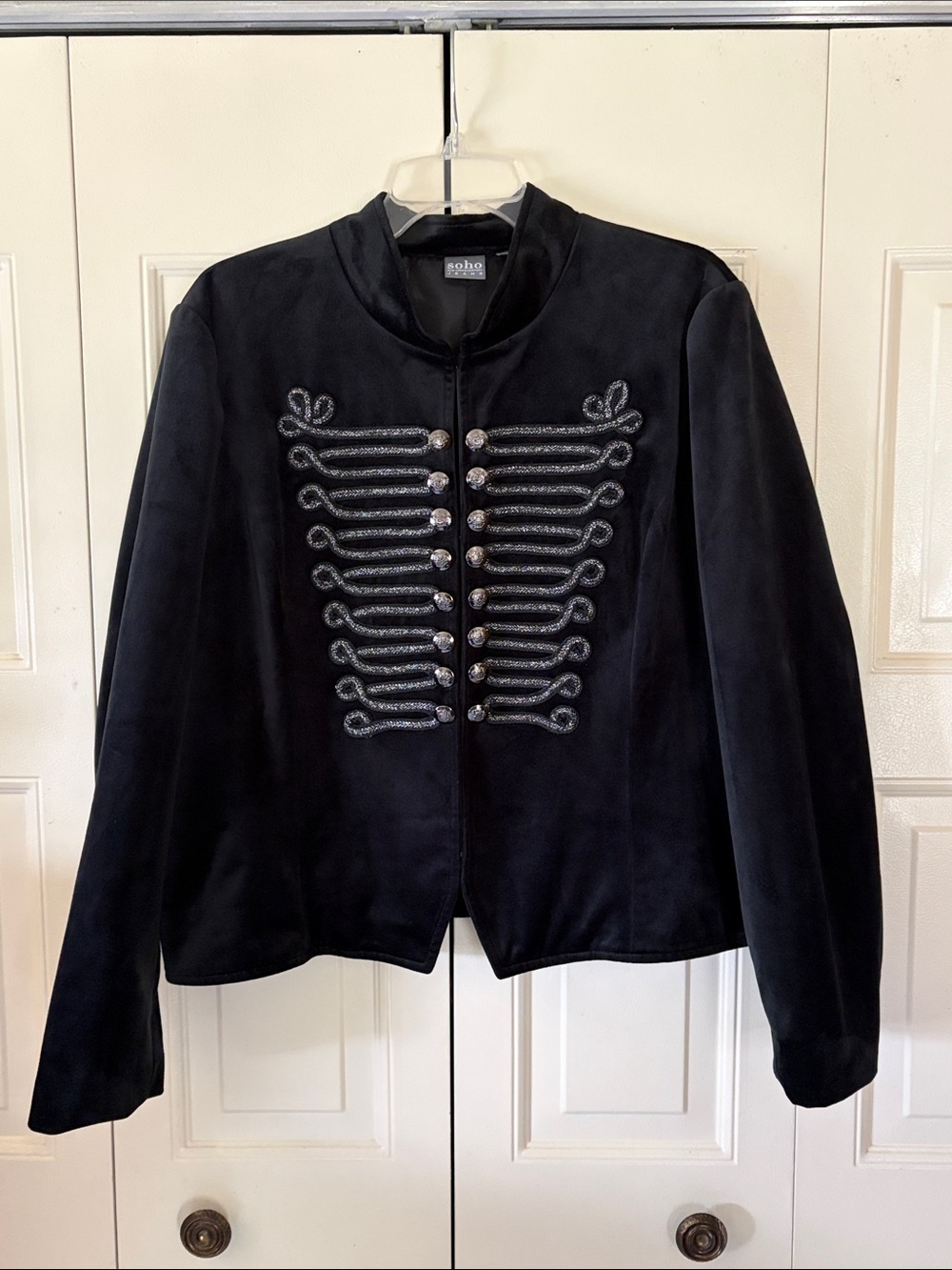 Retro Gothic Military Band Whimsigoth Glamgoth Steampunk Velvet Jacket Pirate XL